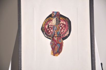  Slavko Kopac - "Sans Titre" - 1968 - (Art Brut) 
Technique mixte sur collage, Dimensions...
