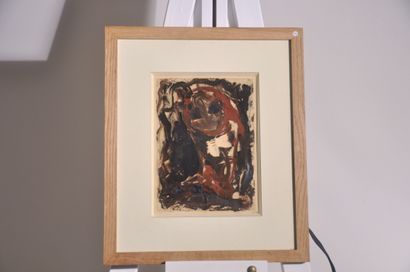 Yolande Fièvre - "Sans Titre" - Circa 1930 
Peinture automatique sur calque, Dimensions...