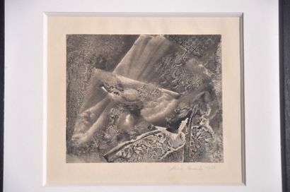  Max Bucaille - "Sans Titre" - 1953 
Décalcomanie, Dimensions : 18 x 21 cm. 
Signé...