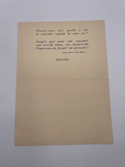 null Documentation - Surrealist Survey

Letter of the Edition Albert Skira, Minotaure...