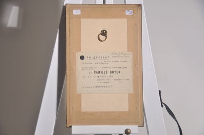  Camille Bryen - "Sans Titre" - 1933 
Dessin automatique à l'encre noire sur papier,...
