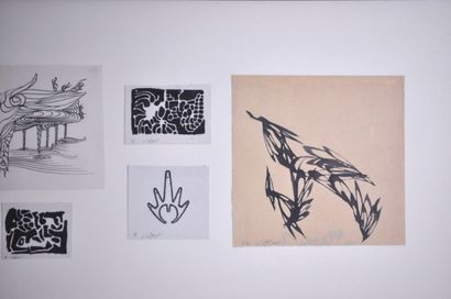 null Adrien Dax - "Untitled" - (Surrealist work)

Set of 6 drawings framed together.

Drawings...