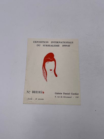 null Documents

Documents relatifs à l'Exposition Internationale du Surréalisme 1959-1960.

Ticket...