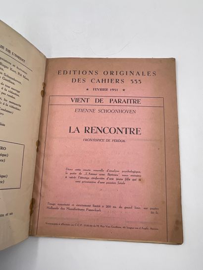 null Archives - Cahiers 333

"Cahiers 333 N°3", Février 1951, Périodique Littéraire...