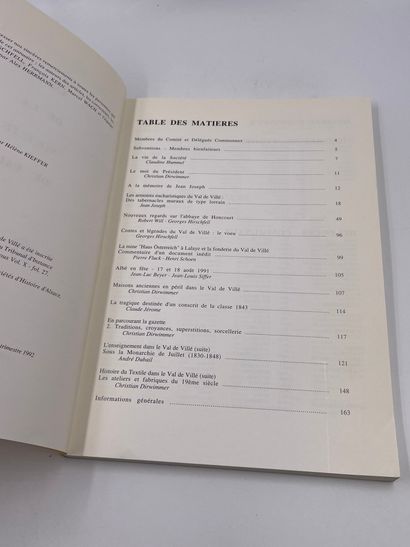 null 1 Volume : "ANNUAIRE DE LA SOCIÉTÉ D'HISTOIRE DU VAL DE VILLÉ", 1992, Georges...
