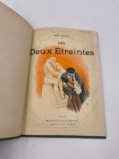 null 1 Volume : "LES DEUX ÉTREINTES", (Roman Contemporain), Léon Daudet, Illustrations...
