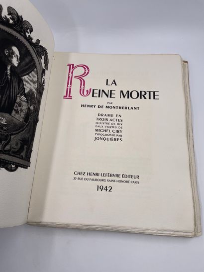 null 1 Volume : "LA REINE MORTE", (Drame en Tois Actes), Henry de Montherlant, Illustré...
