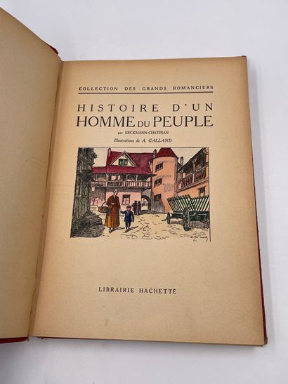 null 1 Volume : "HISTOIRE D'UN HOMME DU PEUPLE", Erckmann-Chatrian, Illustrations...