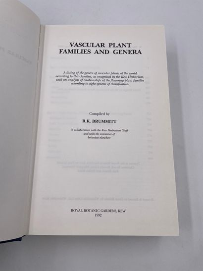 null 1 Volume : "VASCULAR PLANT, FAMILIES AND GENERA", Compiled by R.K. Brummitt,...