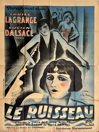 null LE RUISSEAU René Hervil. 1930.
120 x 160 cm. Affiche française. Marc de la Morinière....