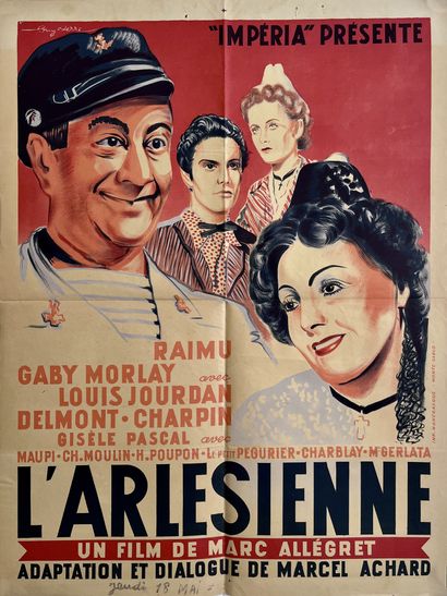 null L'ARLESIENNE Marc Allégret. 1942.
60 x 80 cm. Affiche française. Signature non...