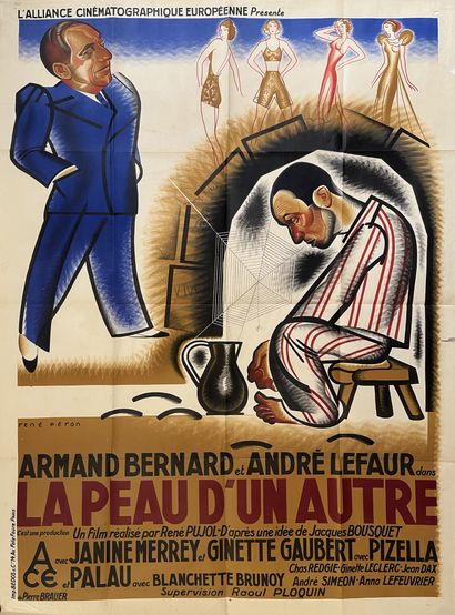 null LA PEAU D'UN AUTRE René Pujol. 1937.
120 x 160 cm. Affiche française. René Péron....