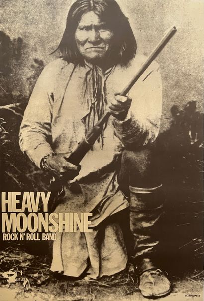 null ANONYME Heavy Moonshine Rock N'Roll Band (Géronimo). Circa 1968-1970. Affiche...