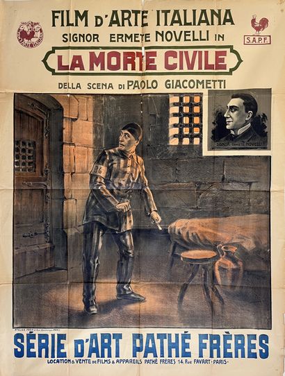 null LA MORTE CIVILE Gerolamo Lo Savio. 1910.
120 x 160 cm. Affiche française. Candido...