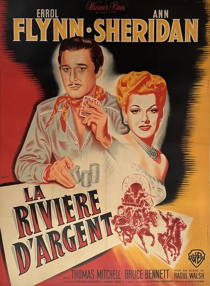 null LA RIVIERE D'ARGENT / SILVER RIVER Raoul Walsh. 1948.
120 x 160 cm. Affiche...