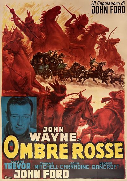 null OMBRE ROSSO / STAGECOACH John Ford. 1939.
100 x 140 cm. Affiche italienne (ressortie...