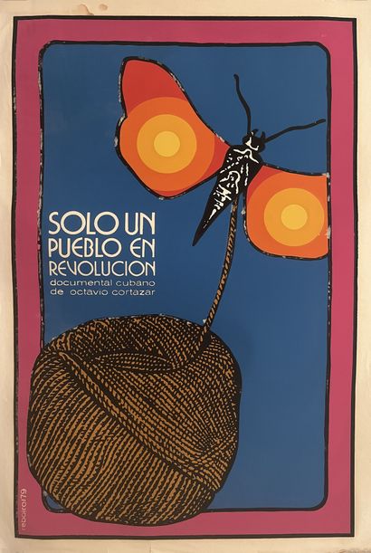 null SOLO UN PUEBLO EN REVOLUCION Octavio Cortazar. 1979.
51 x 76 cm. Affiche cubaine....