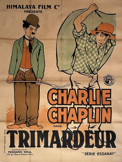 null TRIMARDEUR / THE TRAMP Charlie Chaplin. 1915.
120 x 160 cm. Affiche française....