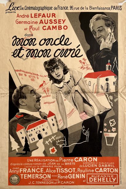 null MON ONCLE ET MON CURE Pierre Caron. 1939.
60x40 cm. Affiche française. Non signée....