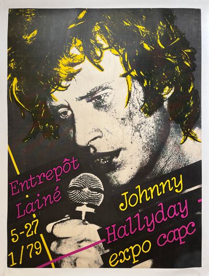 null ANONYME Johnny Hallyday. Entrepôt Lainé. Expo CAPC. 5-27/1/79. Rare affiche....