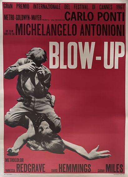 null BLOW-UP Michelangelo Antonioni. 1967.
100 x 140 cm. Affiche italienne (ressortie...