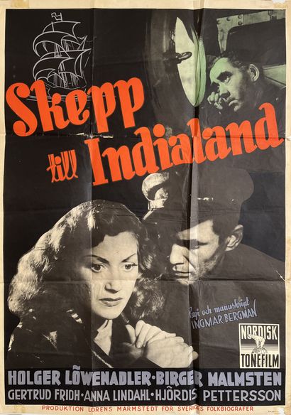 null SKEPP TILL INDIALAND / 
L'ETERNEL MIRAGE Ingmar Bergman. 1947.
70 x 100 cm....