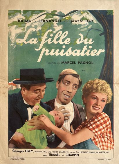 null LA FILLE DU PUISATIER Marcel Pagnol. 1940
40 x 30 cm. Affiche française. Non...