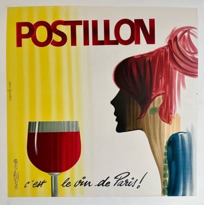 null GAUTHIER Alain
Postillon. C'est le vin de Paris ! Circa 1970. Affiche lithographique....