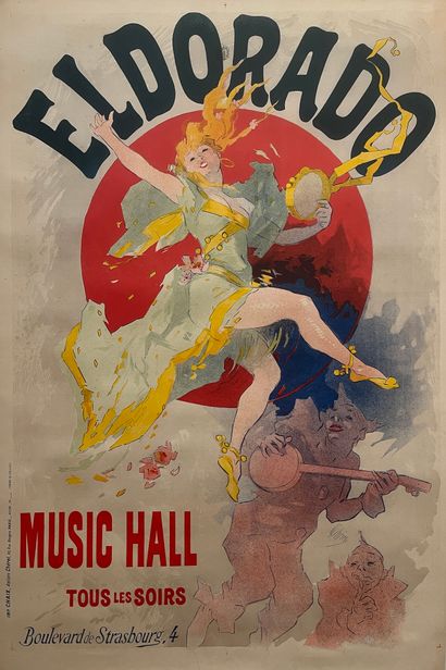 null CHERET Jules
Eldorado Music-Hall tous les soirs. 1894. Affiche lithographique....