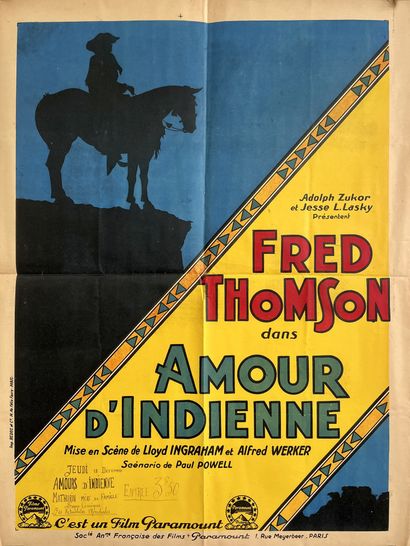 null AMOUR D'INDIENNE / KIT CARSON Lloyd Ingraham, Alfred Werker. 1928.
60 x 80 cm....