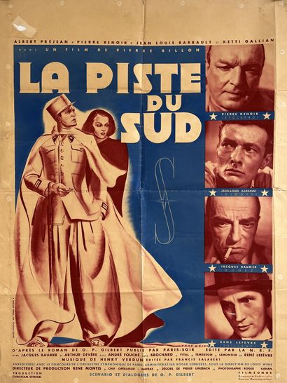 null LA PISTE DU SUD Pierre Billon. 1938.
60 x 80 cm. Affiche française. René Péron....