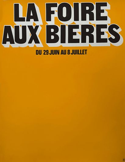 null STUDIO PRISUNIC La Foire aux Bières. Circa 1972. Sérigraphie. Publicité PP....