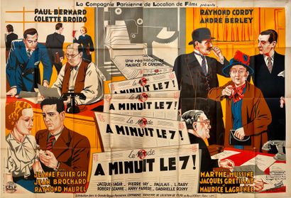 null A MINUIT LE 7
Maurice de Canonge. 1936.
240 x 160 cm. Affiche française (imprimée...