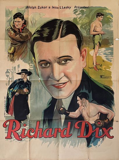 null RICHARD DIX c. 1930
120 x 160 cm. Affiche française. Henri Florit. Imp. Bedos...