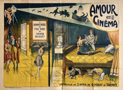 null AMOUR ET CINEMA Raoul Praxy, Robert Trémois. 1919.
100 x 140 cm. Affiche française...