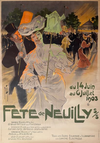 null MISTI (Fernand Mifliez dit)
Fête de Neuilly. Du 14 juin au 6 juillet 1903. Affiche...