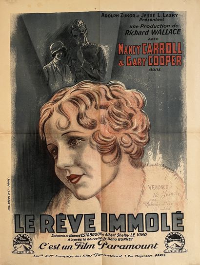null LE REVE IMMOLE / THE SHOPWORN ANGEL Richard Wallace. 1928.
60 x 80 cm . Affiche...