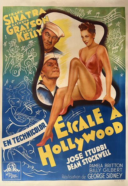 null ESCALE A HOLLYWOOD / 
ANCHORS AWEIGH George Sidney. 1945.
120 x 160 cm. Affiche...