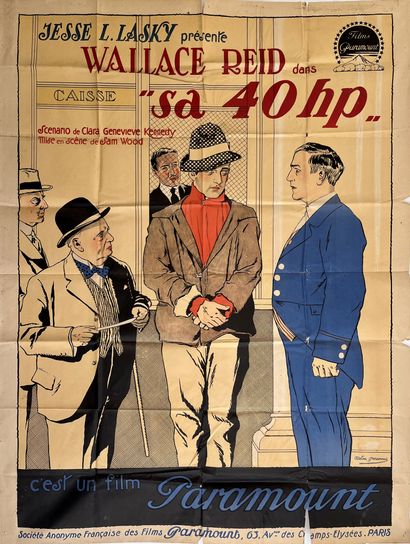 null SA 40 HP / DOUBLE SPEED Sam Wood. 1920.
120 x 160 cm. Affiche française. Non...