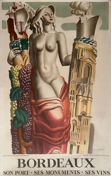 null DUPAS Jean Théodore
Bordeaux. Son port - ses monuments - ses vins. 1937. Affiche...