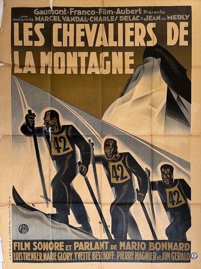 null LES CHEVALIERS DE LA MONTAGNE Mario Bonnard. 1932.
120 x 160 cm. Affiche française....