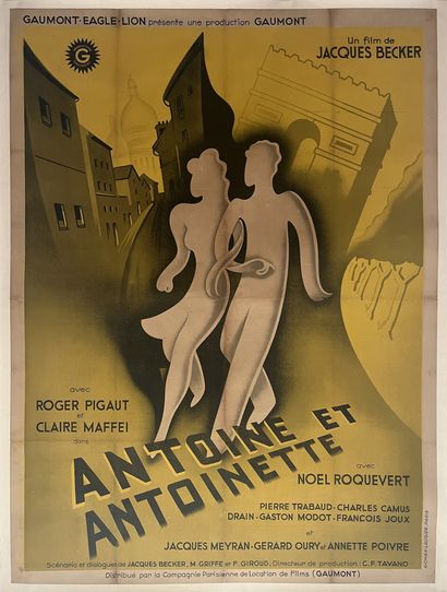 null ANTOINE ET ANTOINETTE Jacques Becker. 1947.
120 x 160 cm. Affiche française....