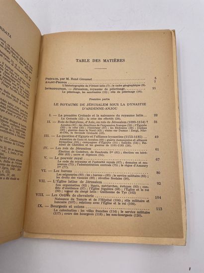 null 1 Volume : "LE ROYAUME LATIN DE JÉRUSALEM", Jean Richard, Préface de René Grousset,...