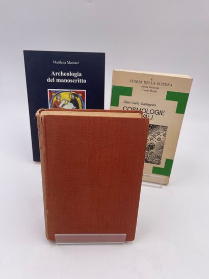null 3 Volumes : 

- "ARCHEOLOGIA DEL MANOSCRITTO", (Metodi, Problemi, Bibliografia...