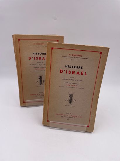 null 2 Volumes : 

- "HISTOIRE D'ISRAËL, TOME I : DES ORIGINES À L'EXIL", G. Ricciotti,...