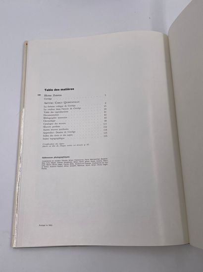 null 1 Volume : "TOUT L'ŒUVRE PEINT DE CORRÈGE", Introduction par Henri Zerner, Documentation...