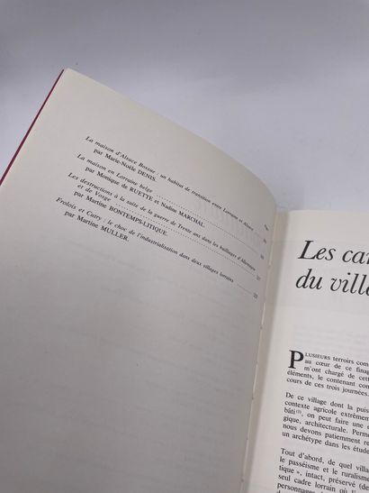 null 1 Volume : "VILLAGES ET MAISONS DE LORRAINE", Actes du Colloque de nancy (22-24...