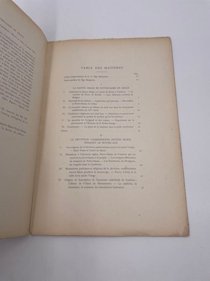 null 1 Volume : "HISTOIRE DE NOTRE-DAME DE GRÂCE, PATRONE DU DIOCÈSE DE CAMBRAI",...