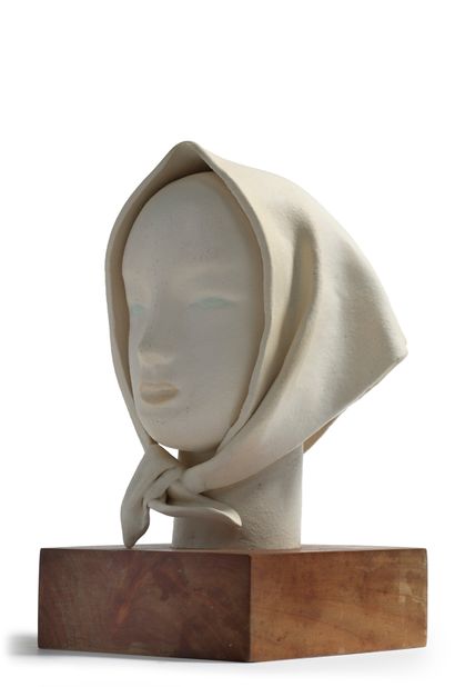 Colette GUEDEN (1905-2000), attribué à Buste de femme
Sculpture en céramique émaillée...