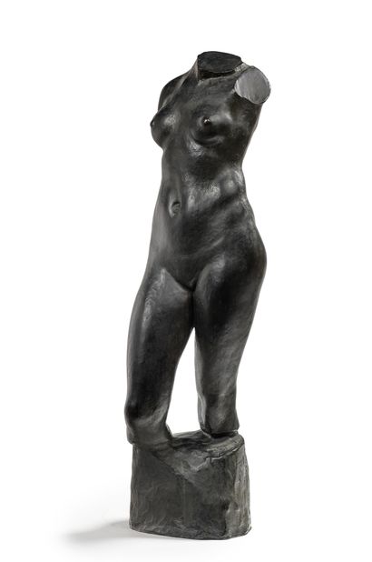 Louis-Eugène DEJEAN (1872-1953) Torso 
Proof in bronze with brown patina 
Signed...